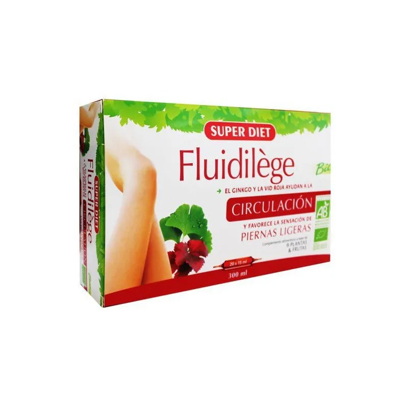 Fluidilege circulacion BIO 20 ampollas, Superdiet
