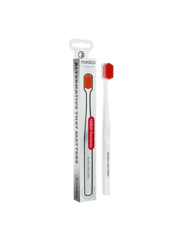 Cepillo dental ultra soft silk 12.000 blanco/rojo, Nordics