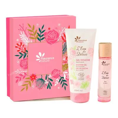 Cofre rosa y jasmin : perfume + gel de ducha, Fleurance Nature