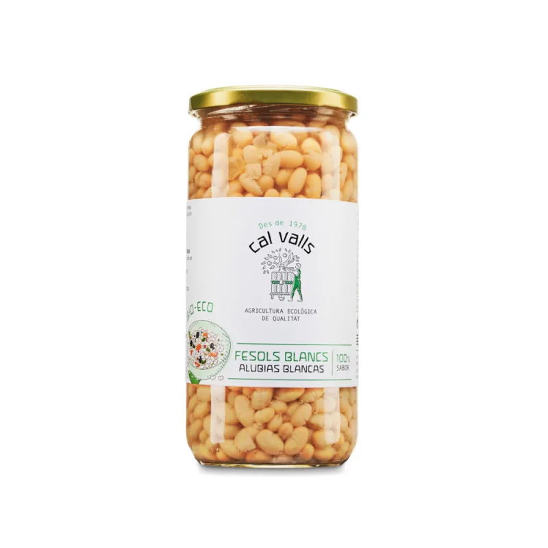 Alubias blancas cocidas BIO 700 g, Cal Valls