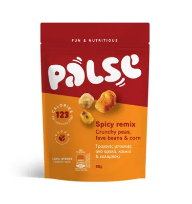 Snack aus Erbsen, Bohnen und Mais mit scharfem Remix 85 g, Palse