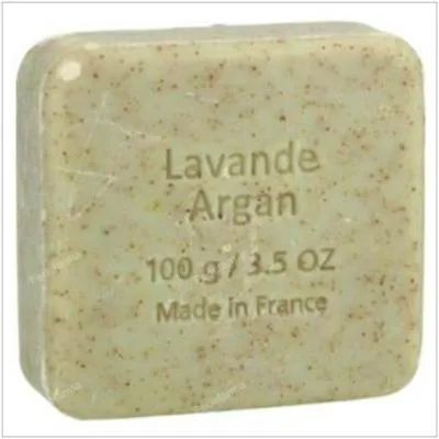 Jabón exfoliante argan-lavanda pastilla BIO 100 g, Savon Du Midi