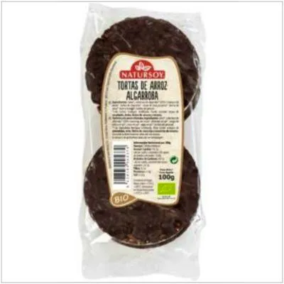 Tortas de arroz con algarroba 100 g, Natursoy