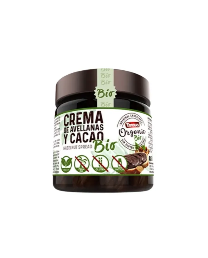 Crema de cacao-avellanas con aceite de oliva 200 g, Torras