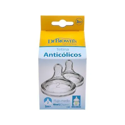 Tetina options b/ancha sili redon N 2un 2+3 ml, Dr. Brown´s