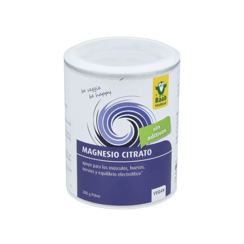 Magnesio citrato polvo 200 g, Raab