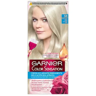 Color sensation coloracion permanente S9 rubio platino ceniza, Garnier