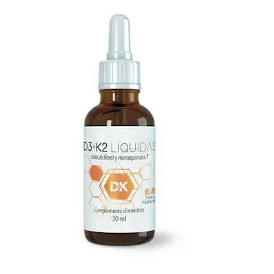 N&n Nova Nutrición vitamina D3 + K2 liquidas (MK-7) 30 ml, N&n Nova Nutricion
