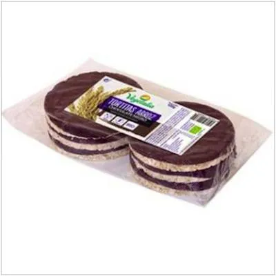 Tortitas de arroz con chocolate negro BIO 100 g, Vegetalia