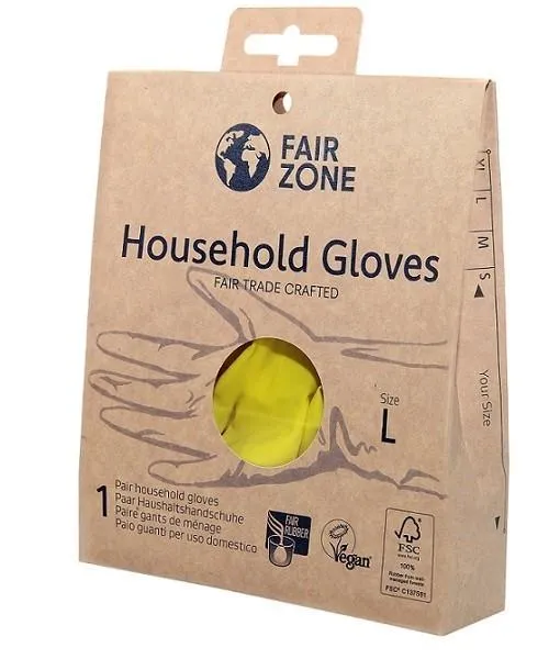 Haushaltshandschuhe Größe L - 100 % Naturlatex, Fair Squared