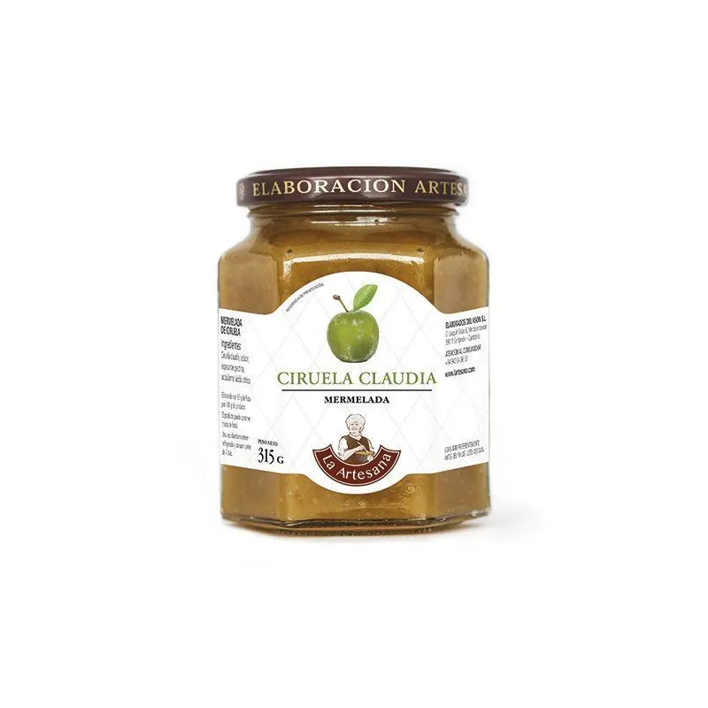 Confiture de prune claudia sans sucre ajouté s/f la artesan 305 g, La Artesana