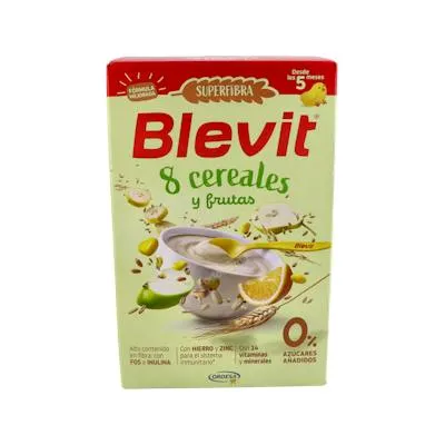 Super fibra 8 cereales y frutas 500 g, Blevit