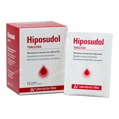 Toallitas 10 sobres, Hiposudol
