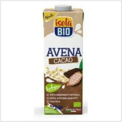 Bebida vegetal de avena y cacao 1 l sin azúcar BIO 6 uds., Isola