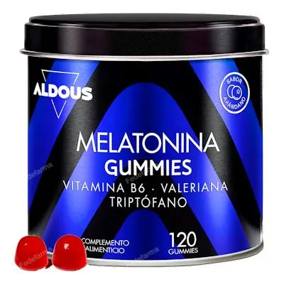 Melatonina con triptofano, valeriana y vitamina B6 120 gummies, Aldous Bio