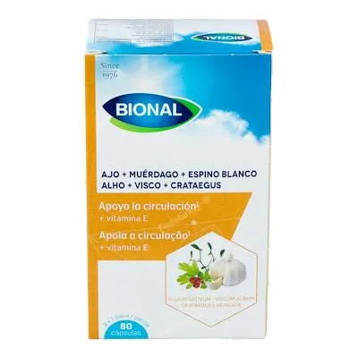 Ajo+muerdago+espino blanco 80 cápsulas, Bional