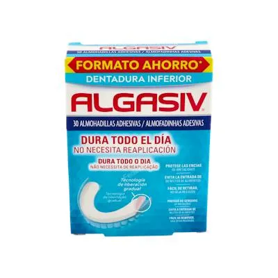 Almohadilla dental inferior adhesiva 30 uds., Algasiv