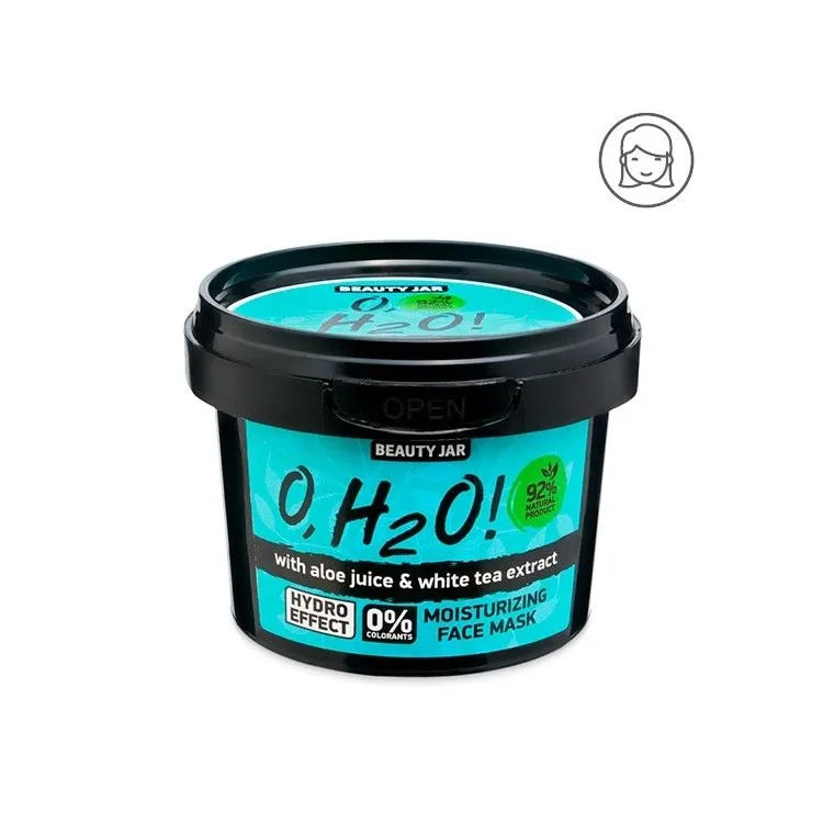 Mascarilla facial hidratante - Aloe vera y Té blanco, Beauty Jar