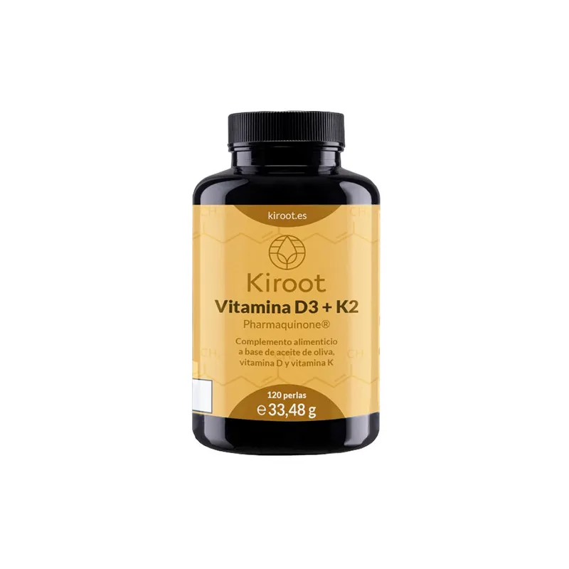 Vitamina D3+K2 120 perlas, Kiroot