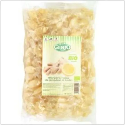 Bonbons gingembre citron sans gluten BIO 1 kg, Gerio