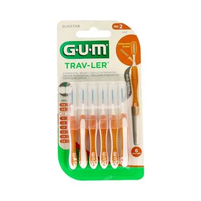 Cepillo interdental trav-ler 0,9mm 6un naranja, Gum