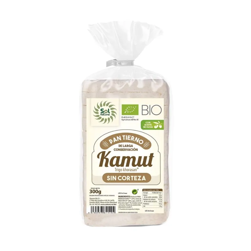 Pan molde kamut sin corteza BIO 300 g, Sol Natural