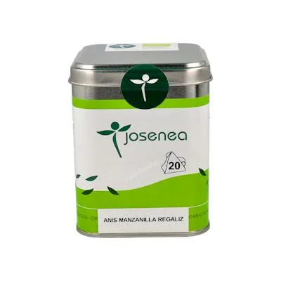 Anís manzanilla regaliz lata 20 sobres, Josenea