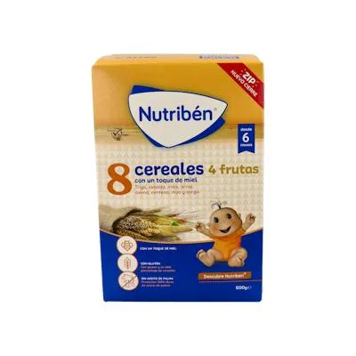 8 cereales miel 4 frutas 600 g, Nutriben