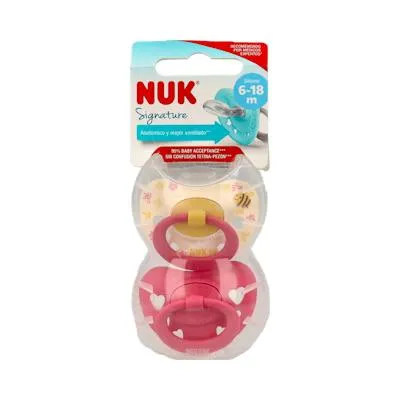 Chupeta signature 6-18 silicone 2 uds., Nuk