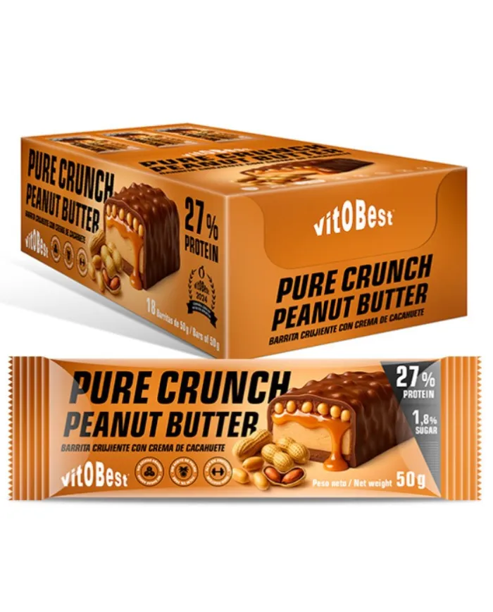 Barrita crujiente crema cacahuete vitobest 50 g, Vit.o.best