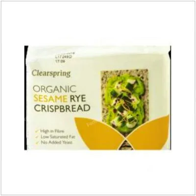 Biscotes de centeno+sésamo BIO 200 g, Clearspring
