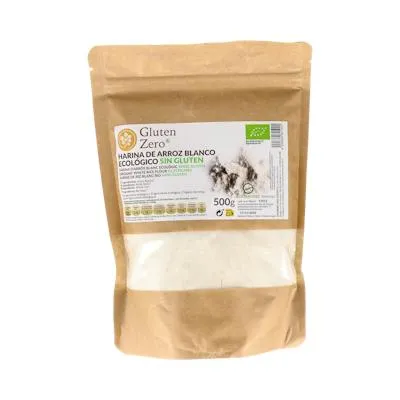 Harina de arroz blanco sin gluten BIO 500 g, Gluten Zero