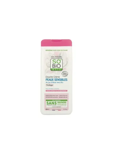 Gel ducha piel sensible protector aloe vera BIO, SO'BiO étic
