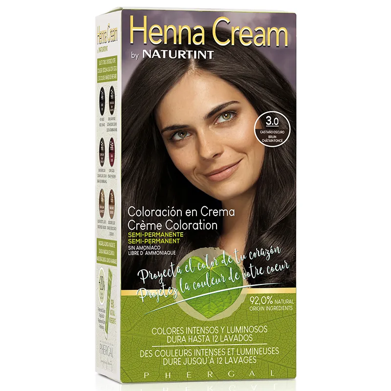 Henna cream 3.0 castaño oscuro, Naturtint