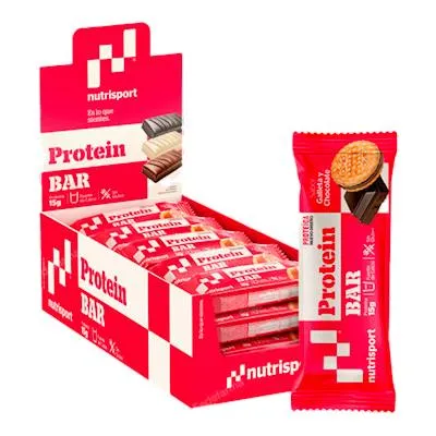 Barrita proteica galleta-chocolate 24 uds., Nutrisport