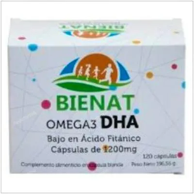 DHA omega 3 1000 mg 120 cápsulas, Bienat