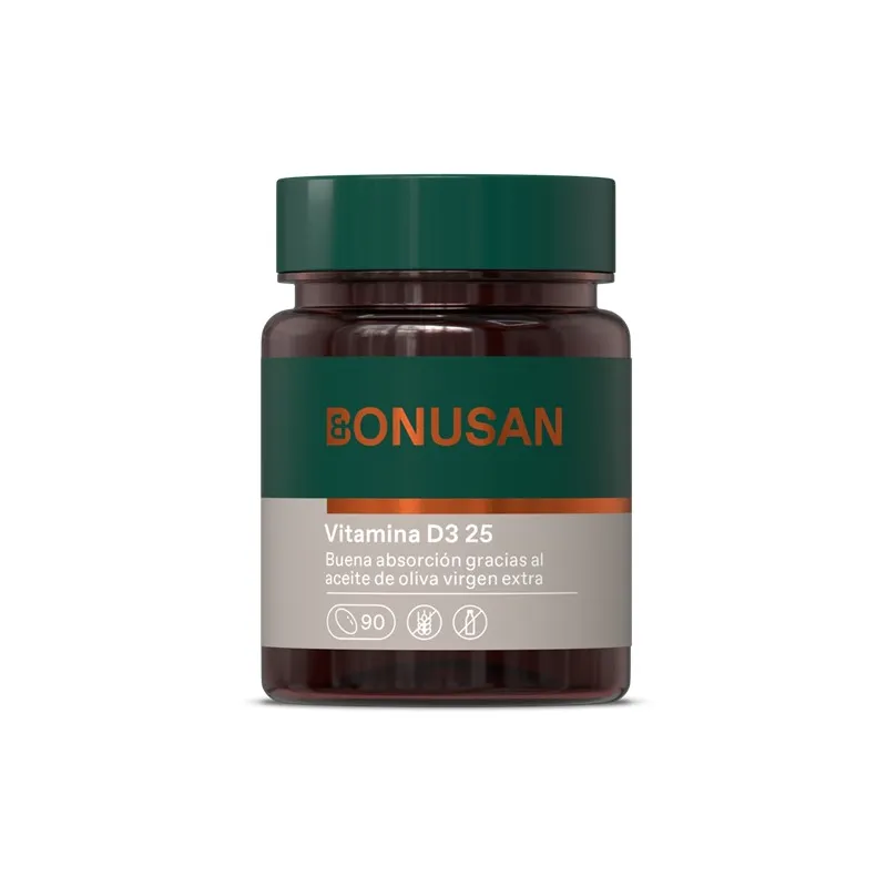 Vitamina D3 25 90 cápsulas, Bonusan