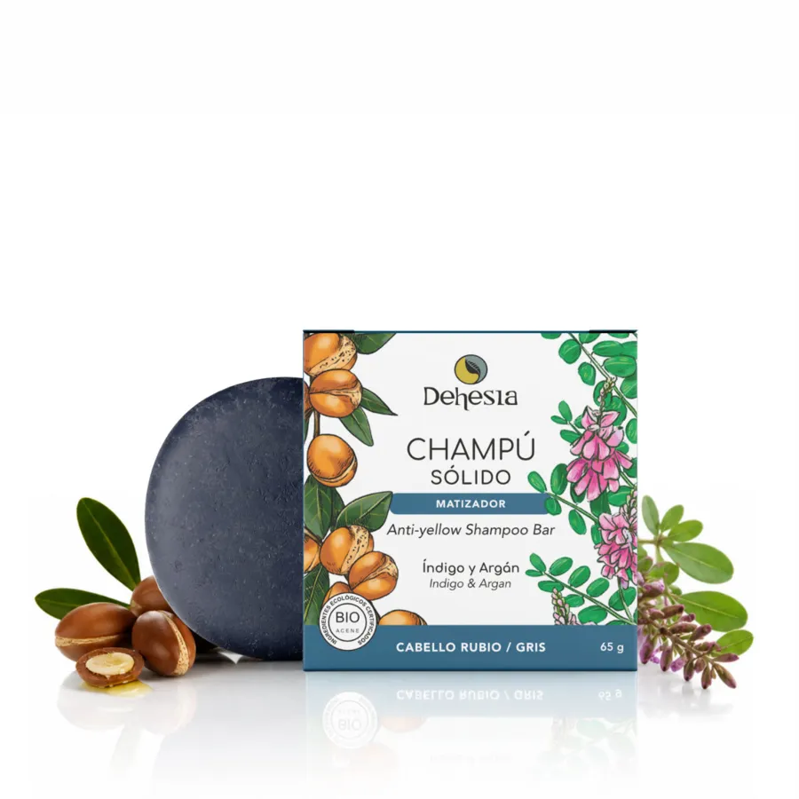 Champú solido matizador de canas BIO 65 g, Dehesia