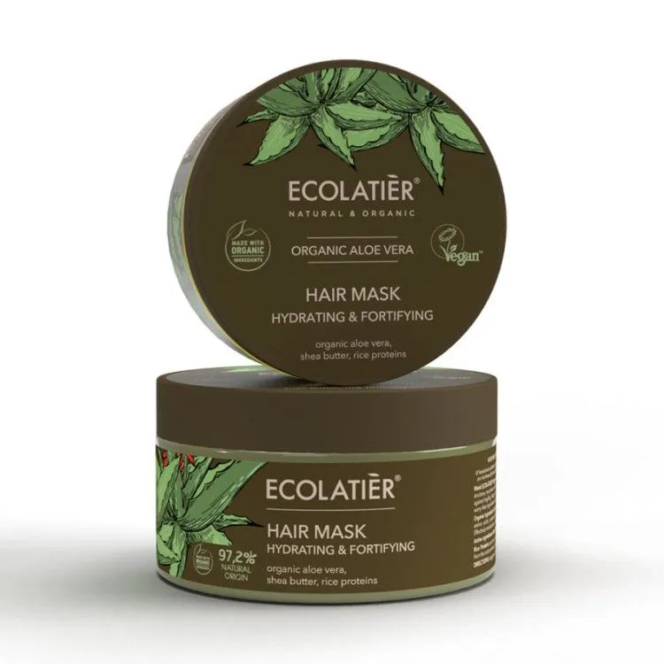 Mascarilla Capilar Hidratante y Fortificante Aloe Vera BIO, Ecolatier