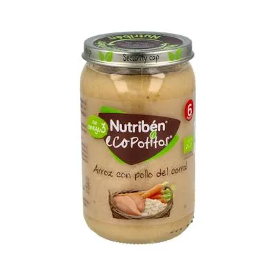 Potito pollo corral arroz 235gr BIO 6 ml, Nutriben