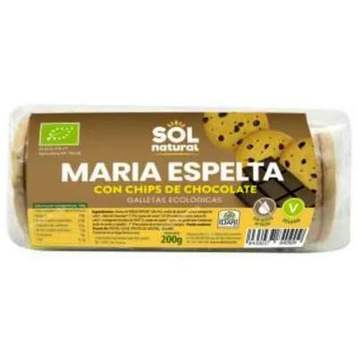 Galletas maria de espelta y chocolate 200 g, Solnatural