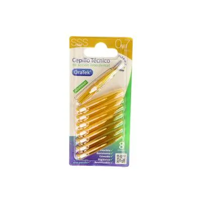 Cepillo interdental retractil 0,7mm 8 uds., Oratek