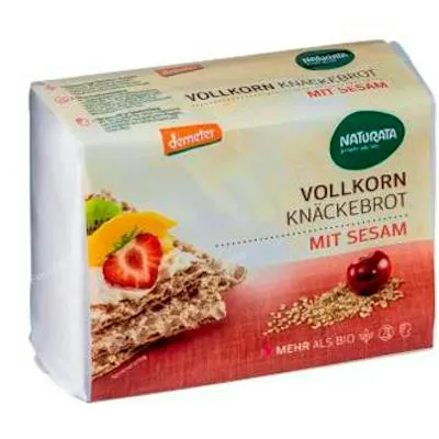 Pan crujiente de centeno-sésamo demeter 250 g, Naturata