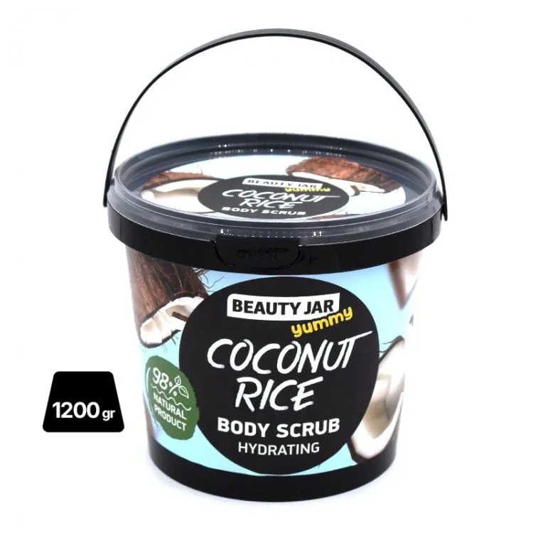 Exfoliante corporal coconut rice 1200 g, Beauty Jar