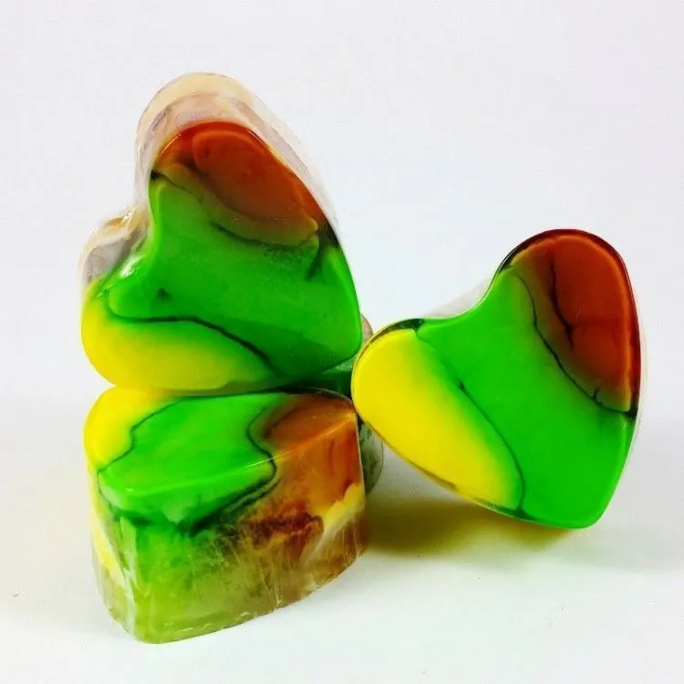 Jabón forma corazón Piña, Big Soap Factory