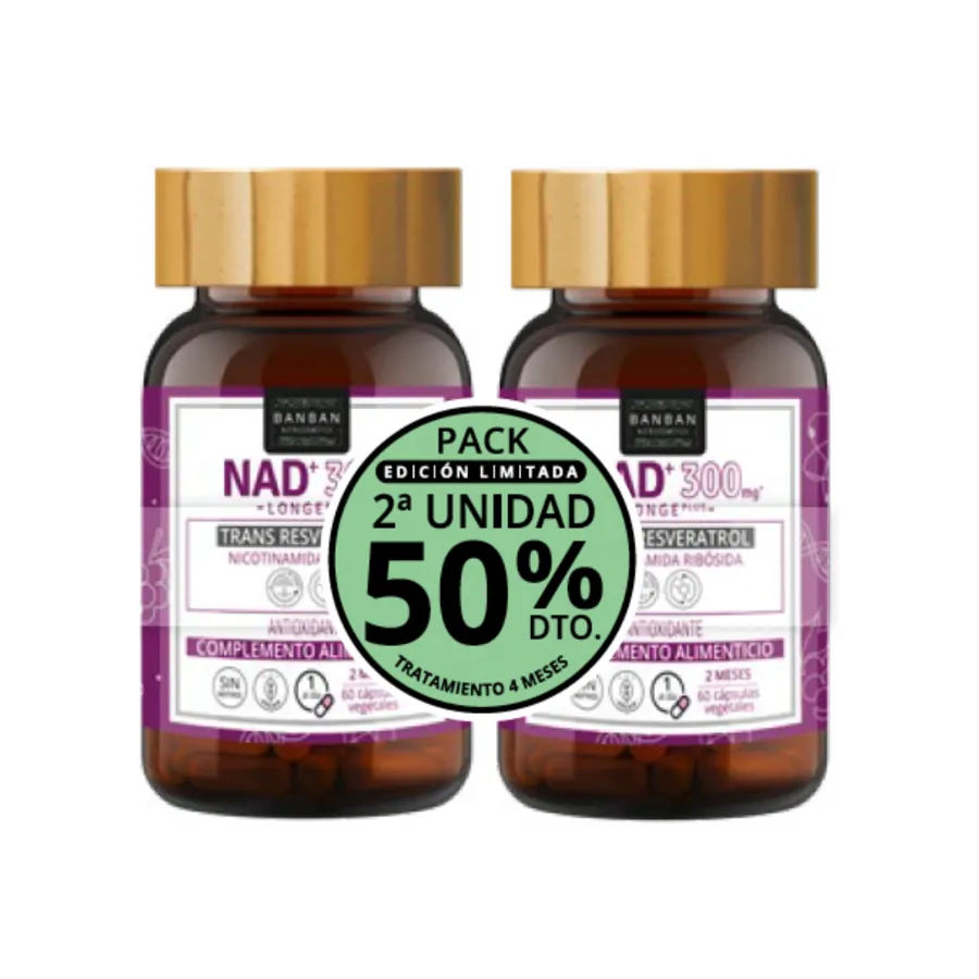 Pack nad+ 300 mg 60 cápsulas, Banban