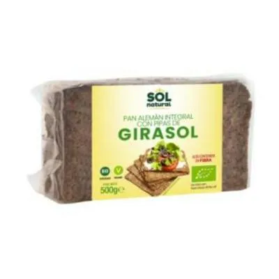 Pan aleman pipas de girasol BIO 500 g, Solnatural