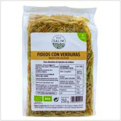 Fideos finos con verduras BIO 250 g, Eco Salim