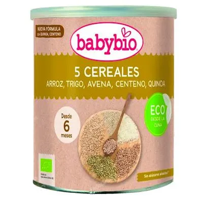 5 Getreide Quinoa Roggen Hafer 6 Monate 220 g ohne Zucker BIO, Babybio