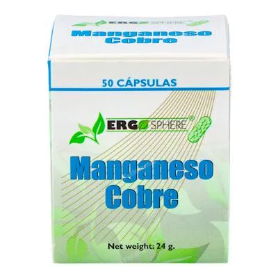 Manganeso - cobre ergosphere 50 cápsulas, Ergonat